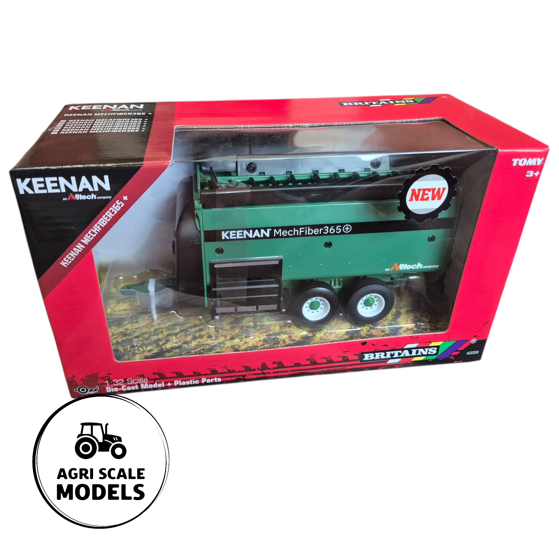 Keenan MechFiber 365 Plus Feeder Wagon – 1:32 Scale Model by Britains box
