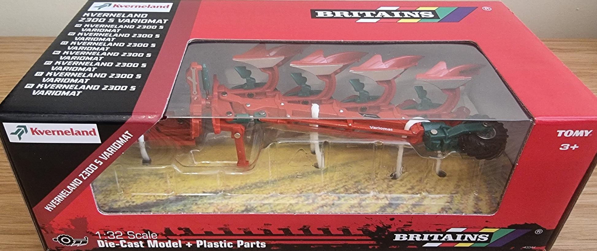 britains toy farm model kverneland plough