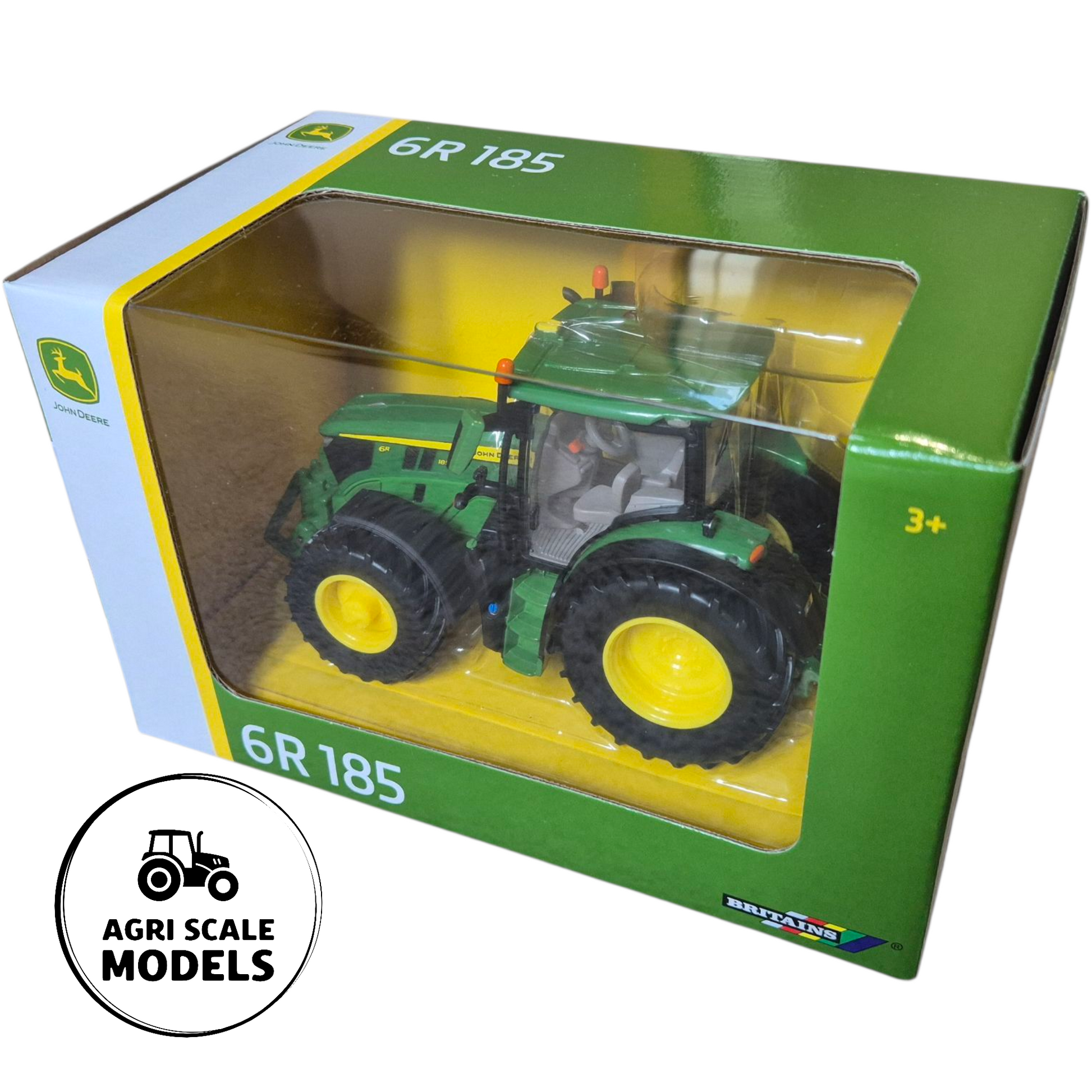 John Deere 6R 185 Tractor – 1:32 Scale Model by Britains in box